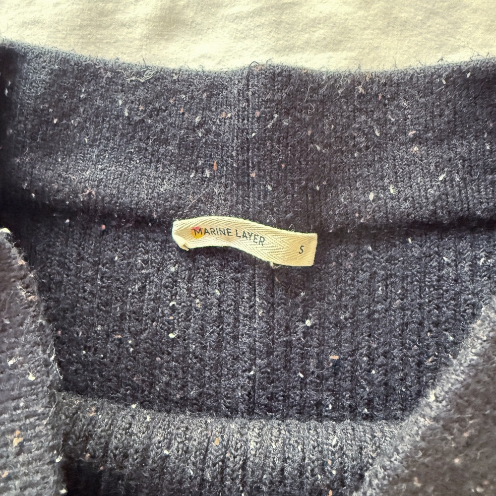 Marine Layer Isla Sweater Skirt (Small, Midnight) - Picture 3 of 6